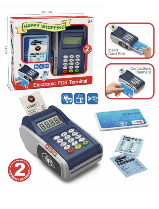 Aparat POS, Terminal de plata, jucarie interactiva cu sunet si lumini, 3 ani+ [8]