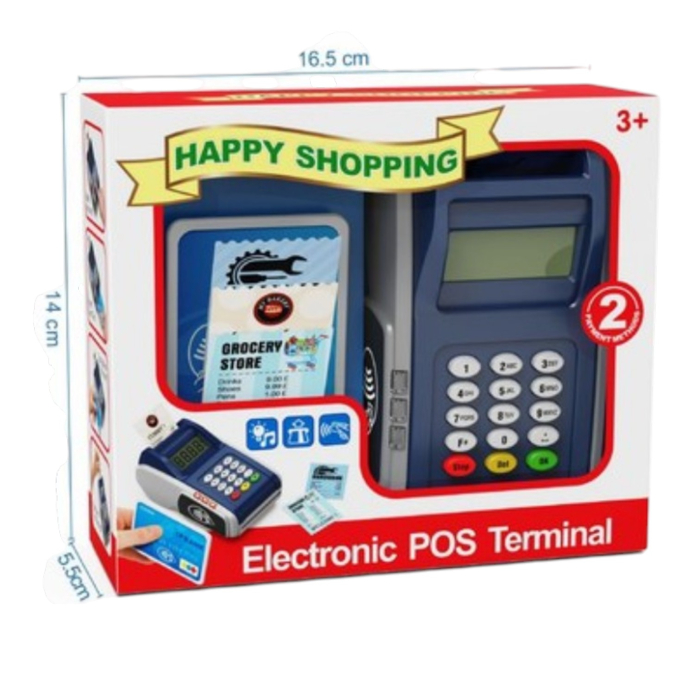 Aparat POS, Terminal de plata, jucarie interactiva cu sunet si lumini, 3 ani+ [9]