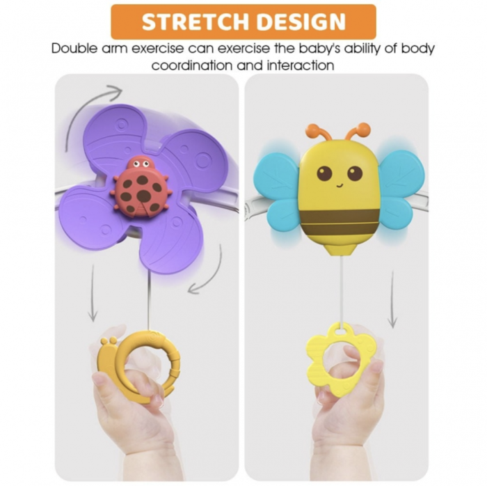 Arcada jucarii pentru patut sau carucior, cu zornaitoare si functii multiple, 48 cm [3]