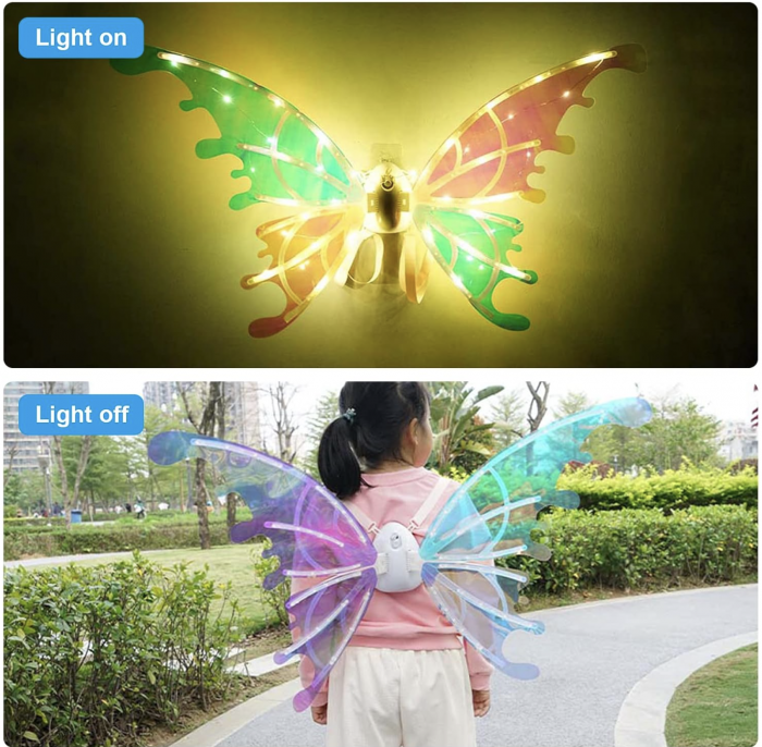 Aripi magice de zana cu LED, electrice, luminoase si cu vibratii [8]
