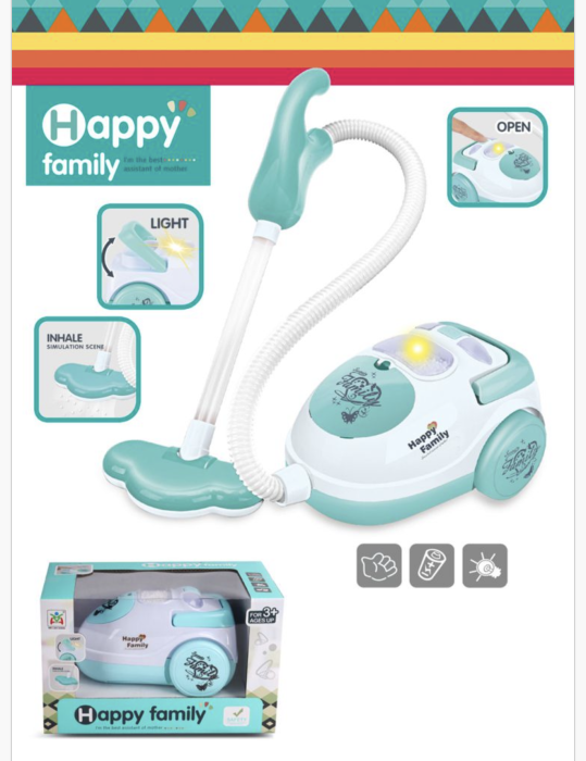 Aspirator de jucarie interactiv cu lumini si sunete, alb-vernil, 18 cm, +3 ani [4]