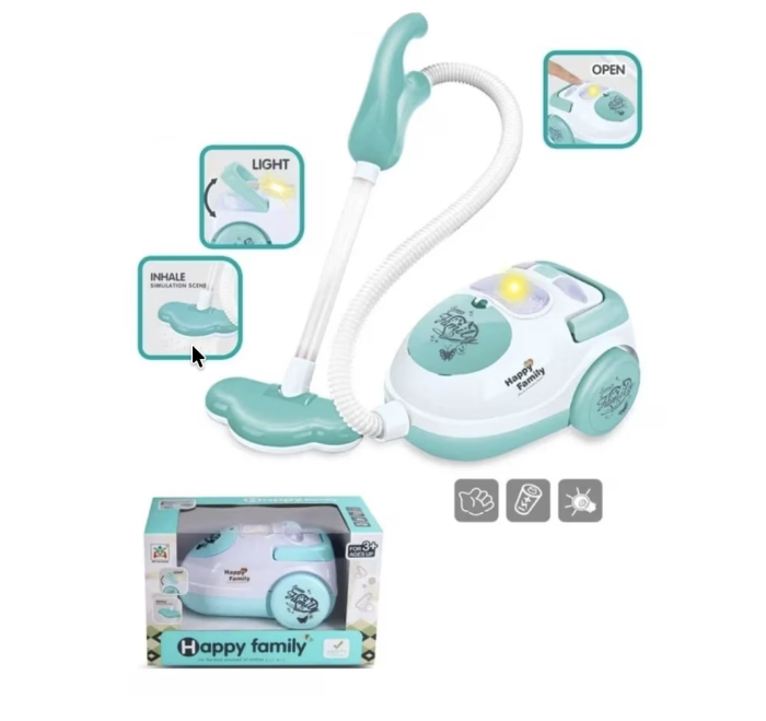 Aspirator de jucarie interactiv cu lumini si sunete, alb-vernil, 18 cm, +3 ani [3]