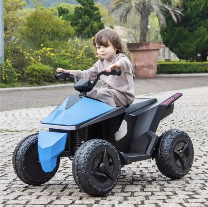 ATV electric pentru copii DLS-X8, cu lumini LED, muzica si Bluetooth, albastru [6]