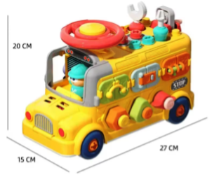 Autobuz atelier cu unelte, suruburi, rotite si activitati mecanice, 3 ani+ [9]