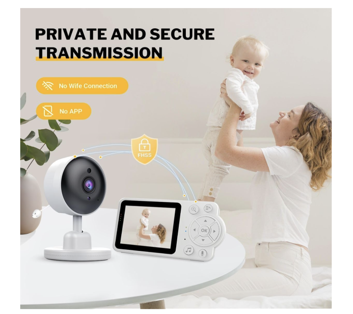Baby Monitor Wireless cu Camera si Audio 2.8" - Monitorizare Video 720P [7]