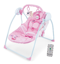 Balansoar A2 bebelusi cu telecomanda, Ocean Pink - Krista® [8]