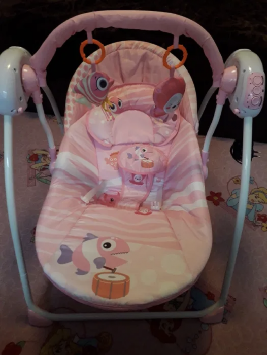 Balansoar A2 bebelusi cu telecomanda, Ocean Pink - Krista® [9]