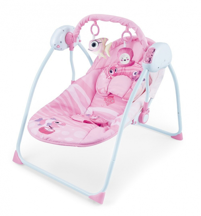Balansoar A2 bebelusi cu telecomanda, Ocean Pink - Krista® [5]