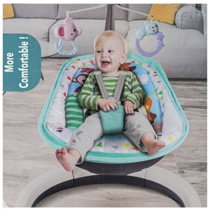 Balansoar electric 2 in 1, multifunctional, cu melodii si jucarii, Cradle Chair [4]