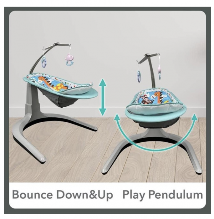 Balansoar electric 2 in 1, multifunctional, cu melodii si jucarii, Cradle Chair [3]