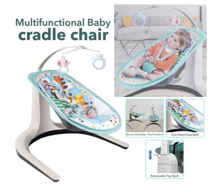 Balansoar electric 2 in 1, multifunctional, cu melodii si jucarii, Cradle Chair [2]