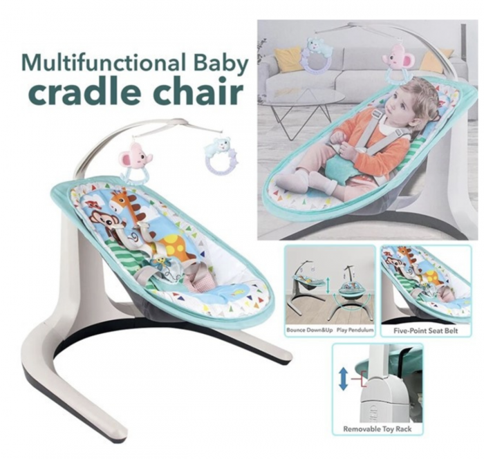 Balansoar electric 2 in 1, multifunctional, cu melodii si jucarii, Cradle Chair [5]