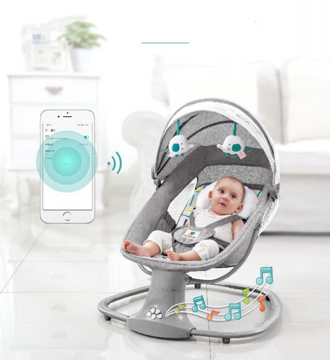 PRODUS CU AMBALAJ DETERIORAT Balansoar electric 3 in 1, cu bluetooth, telecomanda, Mastela, verde [2]