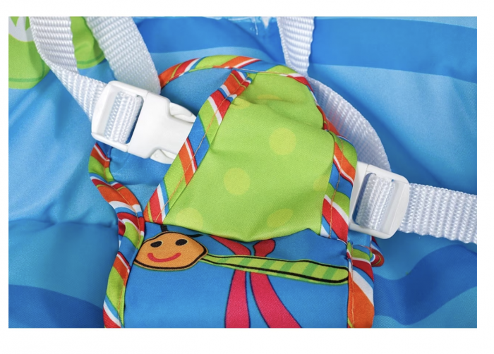 Balansoar si scaun 2 in 1 cu muzica si vibratii pentru leganare bebe 0-18 kg, Frog verde [9]