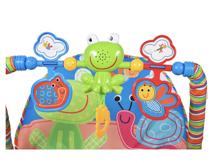 Balansoar si scaun 2 in 1 cu muzica si vibratii pentru leganare bebe 0-18 kg, Frog verde [11]