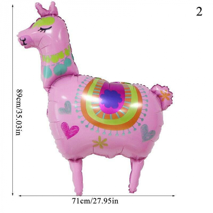 Balon din folie pentru petrecere Alpaca 3 culori, 90 cm [4]