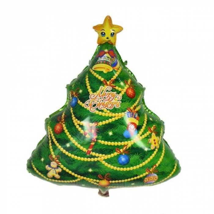 Balon din folie pentru petrecere Brad de Craciun 68 cm [5]