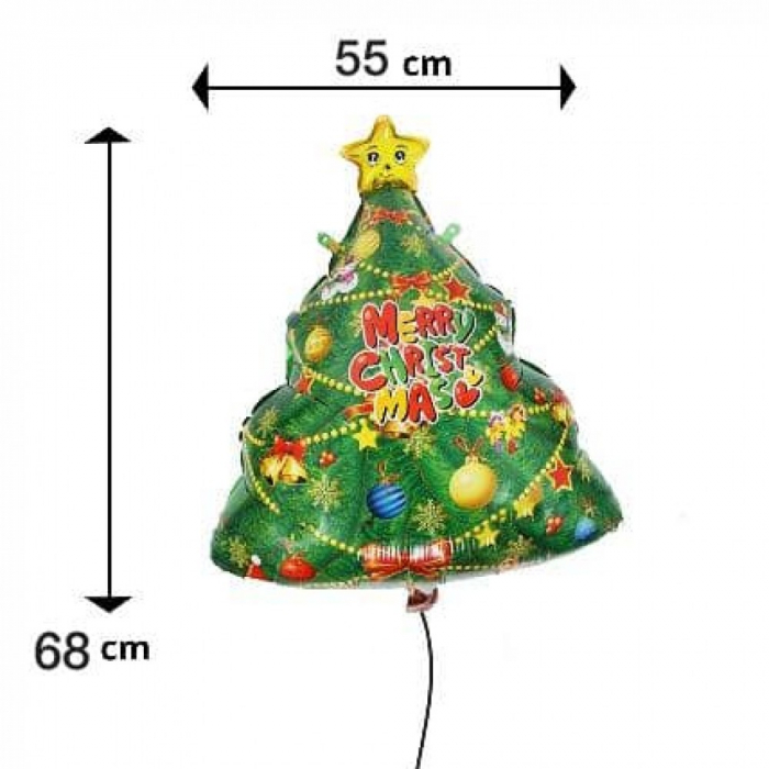 Balon din folie pentru petrecere Brad de Craciun 68 cm [4]
