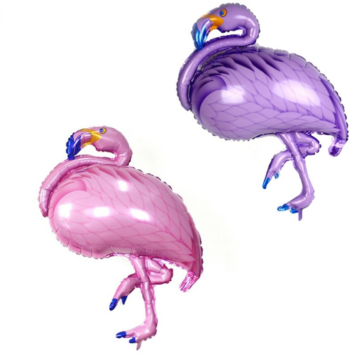 Balon din folie pentru petrecere Flamingo, roz sau mov, 105 cm [1]