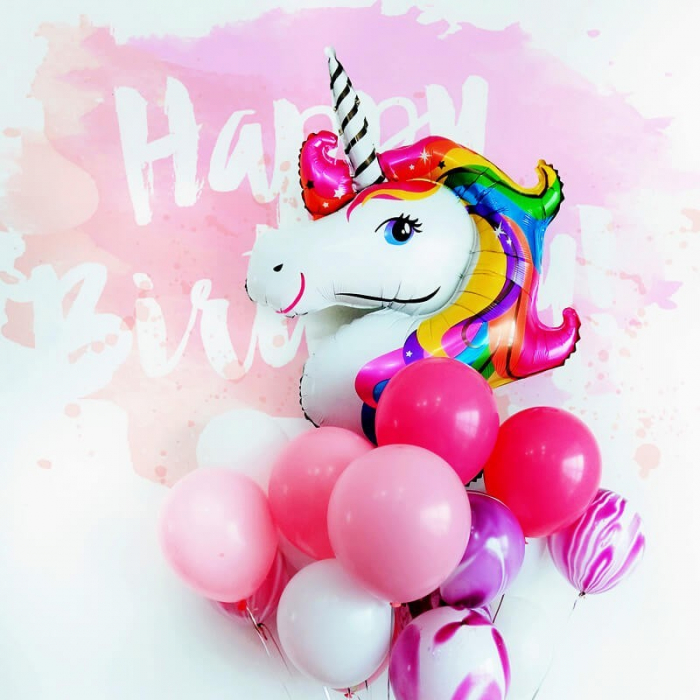 Balon din folie pentru petrecere Unicorn 90 cm [5]