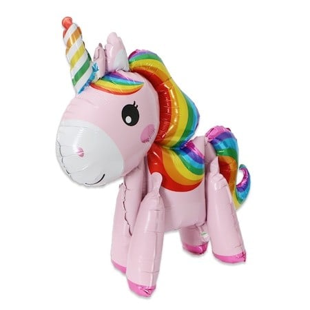 Balon din folie pentru petrecere Unicorn bleu sau roz, 58 cm