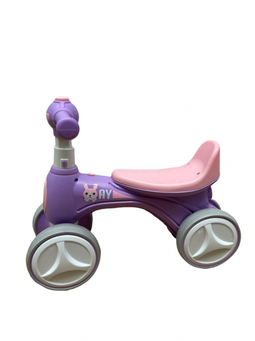 Bicicleta fara pedale pentru copii mici 1-3 ani, cu 4 roti, 211AY roz [4]