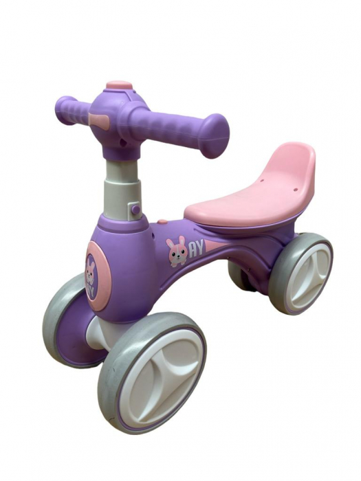 Bicicleta fara pedale pentru copii mici 1-3 ani, cu 4 roti, 211AY roz [2]