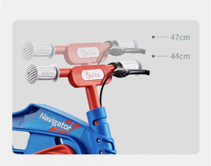 Bicicleta fara pedale, pentru echilibru, Navigator, rosu cu albastru [11]