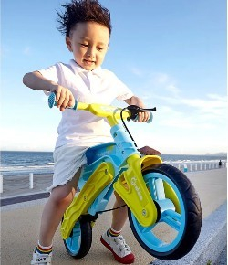 Bicicleta fara pedale, pentru echilibru, Navigator, vernil cu bleu [3]