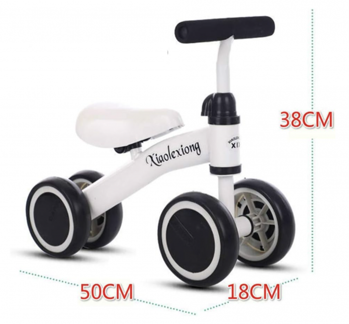 Bicicleta mini cu 4 roti, fara pedale, 1-3 ani, B04 Albastru [4]