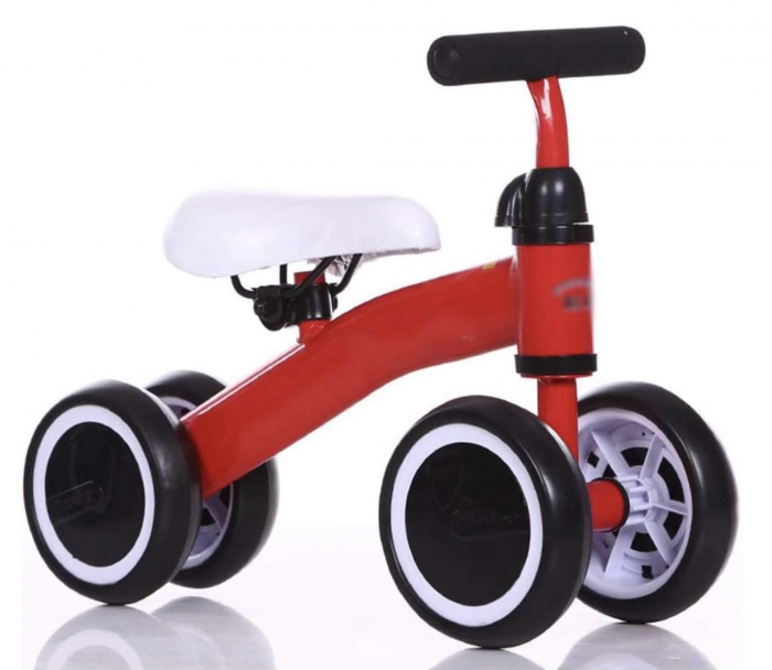 Bicicleta mini cu 4 roti, fara pedale, 1-3 ani, B04 Rosu [3]