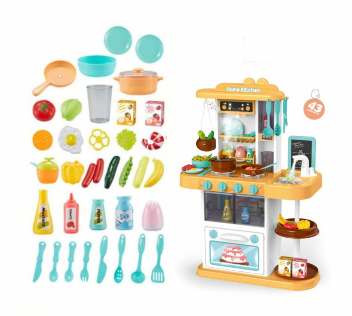 Bucatarie completa, cu 43 piese, Spraying Kitchen, crem [2]