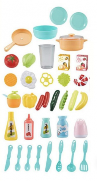 Bucatarie completa, cu 43 piese, Spraying Kitchen, roz [6]