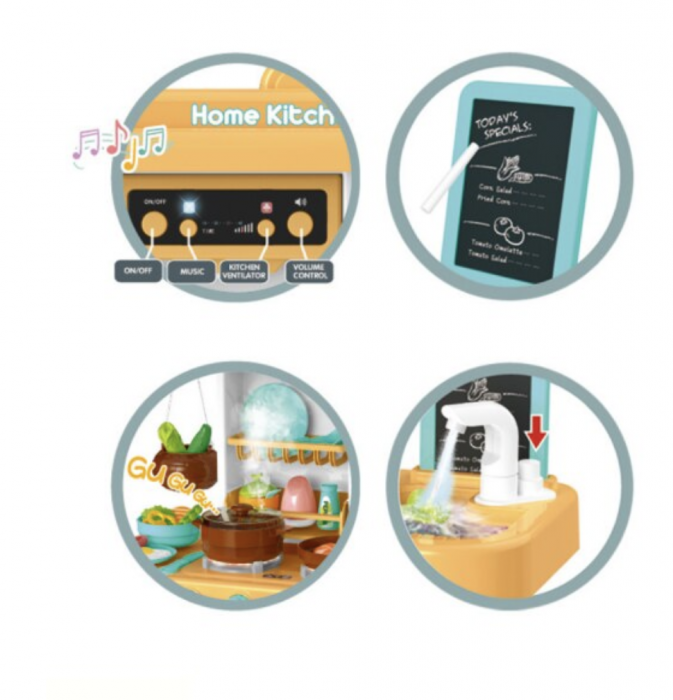 Bucatarie completa, cu 43 piese, Spraying Kitchen, crem [3]