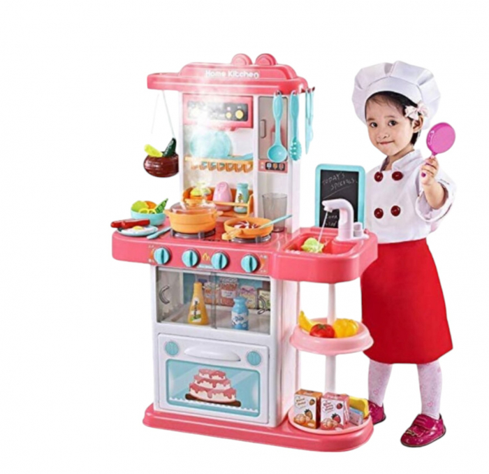 Bucatarie completa, cu 43 piese, Spraying Kitchen, roz [2]