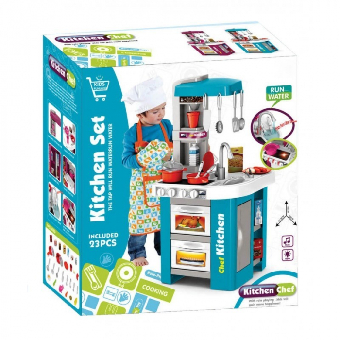 Bucatarie Completa cu sunete si lumini cu 49 de accesorii, verde [5]