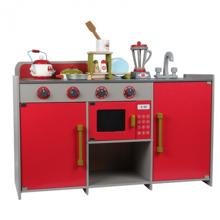 Bucatarie completa din lemn, Red European Kitchen [3]