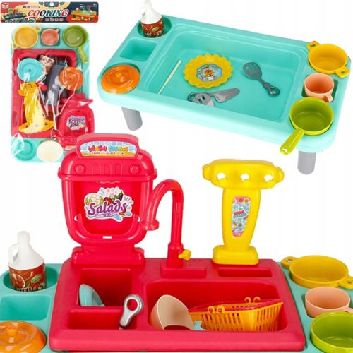 Bucatarie de jucarie copii cu chiuveta cu apa si accesorii, 40 x 30 x 22 cm [3]