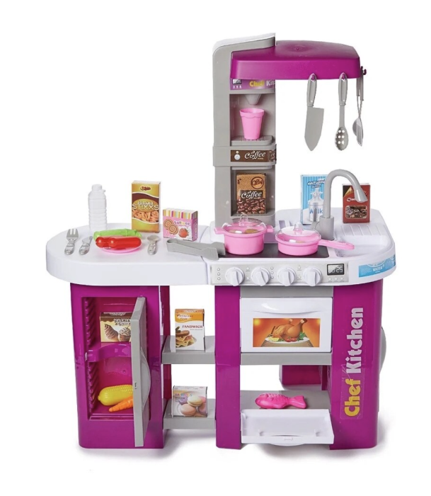 Bucatarie de jucarie electronica Chef Kitchen cu sunete, lumini si 53 accesorii, mov, +3 ani [2]