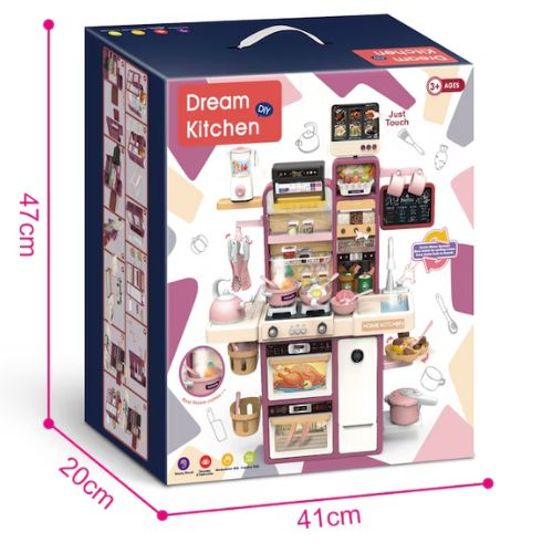 Bucatarie interactiva Little Chef Roz, cu apa, abur, lumini si sunete 97x61x21 cm [7]