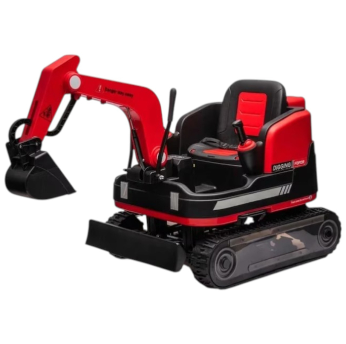 Buldo-Excavator electric DLS-X7 rosu, 12V 12AH, telecomanda si bluetooth [2]