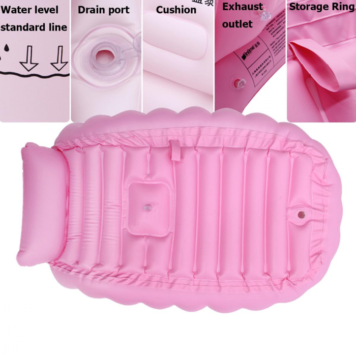 Cadita gonflabila pentru baita bebelusului, Big Pink [9]