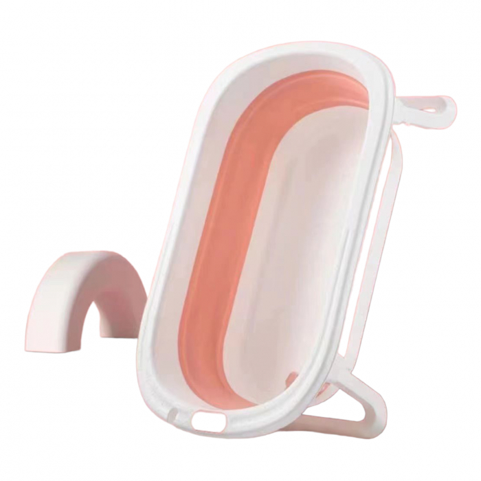 Cadita pliabila cu supapa de scurgere, pentru bebelusi, roz [3]