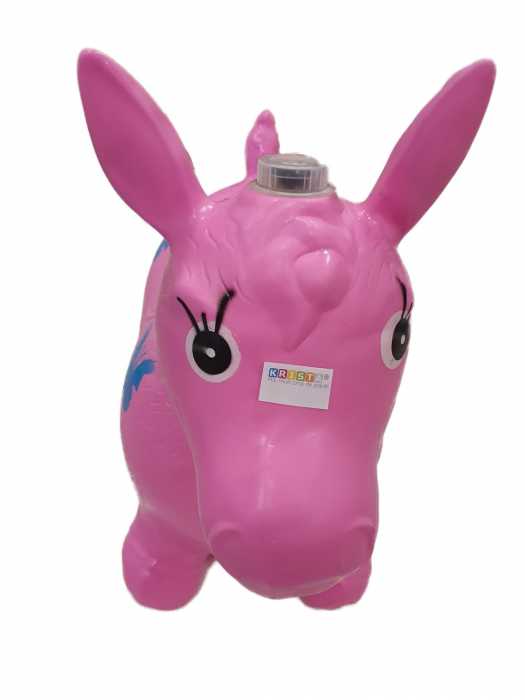 Calut gonflabil cu muzica si lumini, roz [4]
