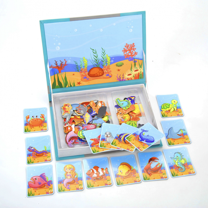 Carte cu 14 Puzzle Magnetic Magia Creaturilor Marine, 61 piese [2]
