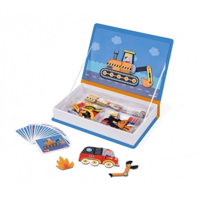 Carte cu 18 Puzzle Magnetic Vehicule, 59 piese [6]