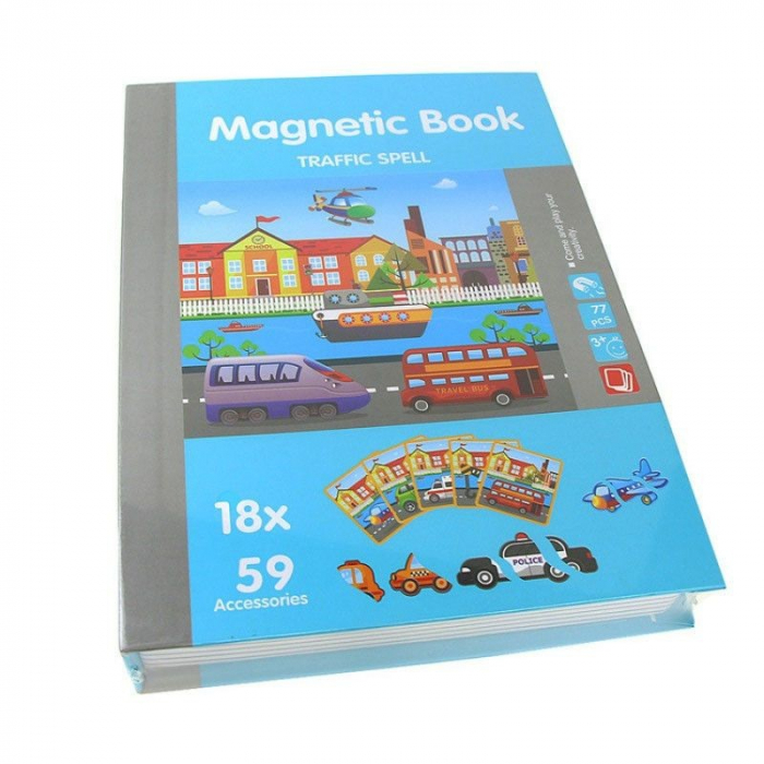 Carte cu 18 Puzzle Magnetic Vehicule, 59 piese [7]