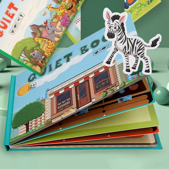 Carte cu activitati educative, Quiet Book Aprozarul de legume si fructe [12]