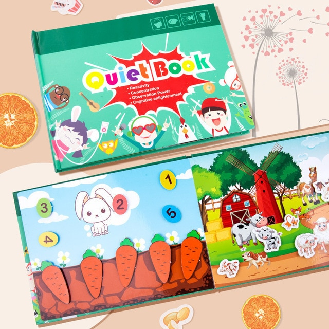 Carte cu activitati educative, Quiet Book Invata de toate [3]