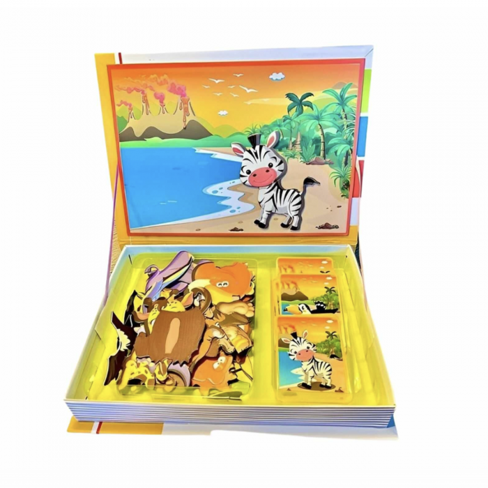 Carte cu Puzzle Magnetic Animale Salbatice [5]